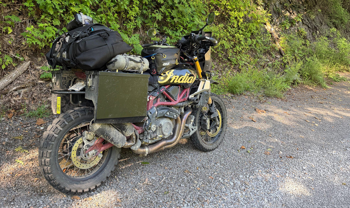 Six days and 1,400 miles of the Mid-Atlantic BDR, with the full FTR adventure kit.