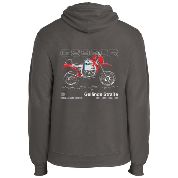 BMW Paris to Dakar, Marlboro GS980R, Motorcycle Hoodie, Two-sided print