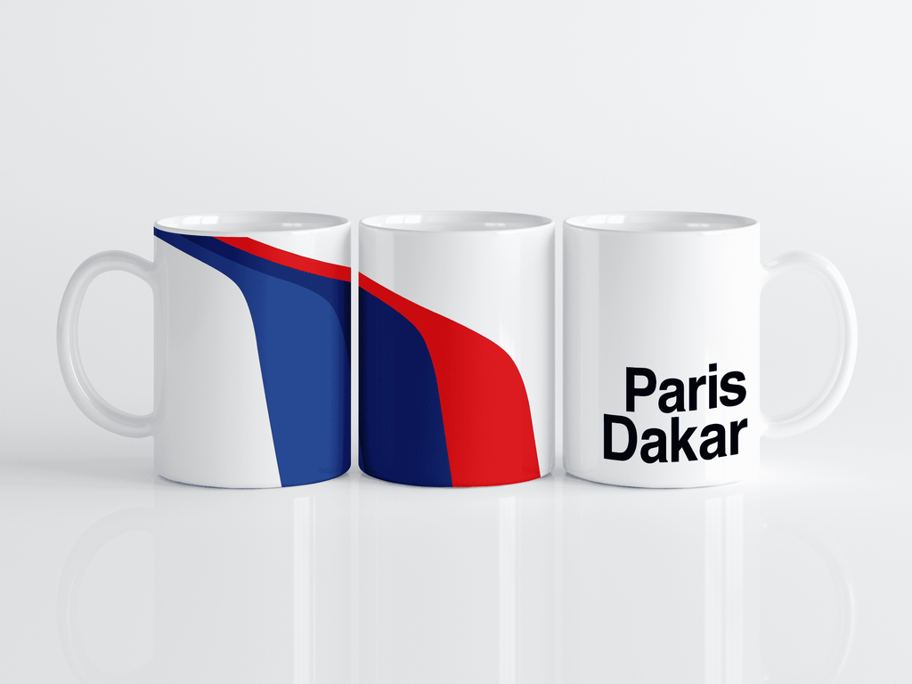BMW, 1985 art, Motorcycle Mug, Vintage Paris to Dakar, R80GS PD
