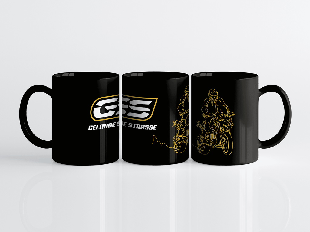 BMW GS, Adventure Bike Rider, Mug, One-line Art, Enjoy the Ride