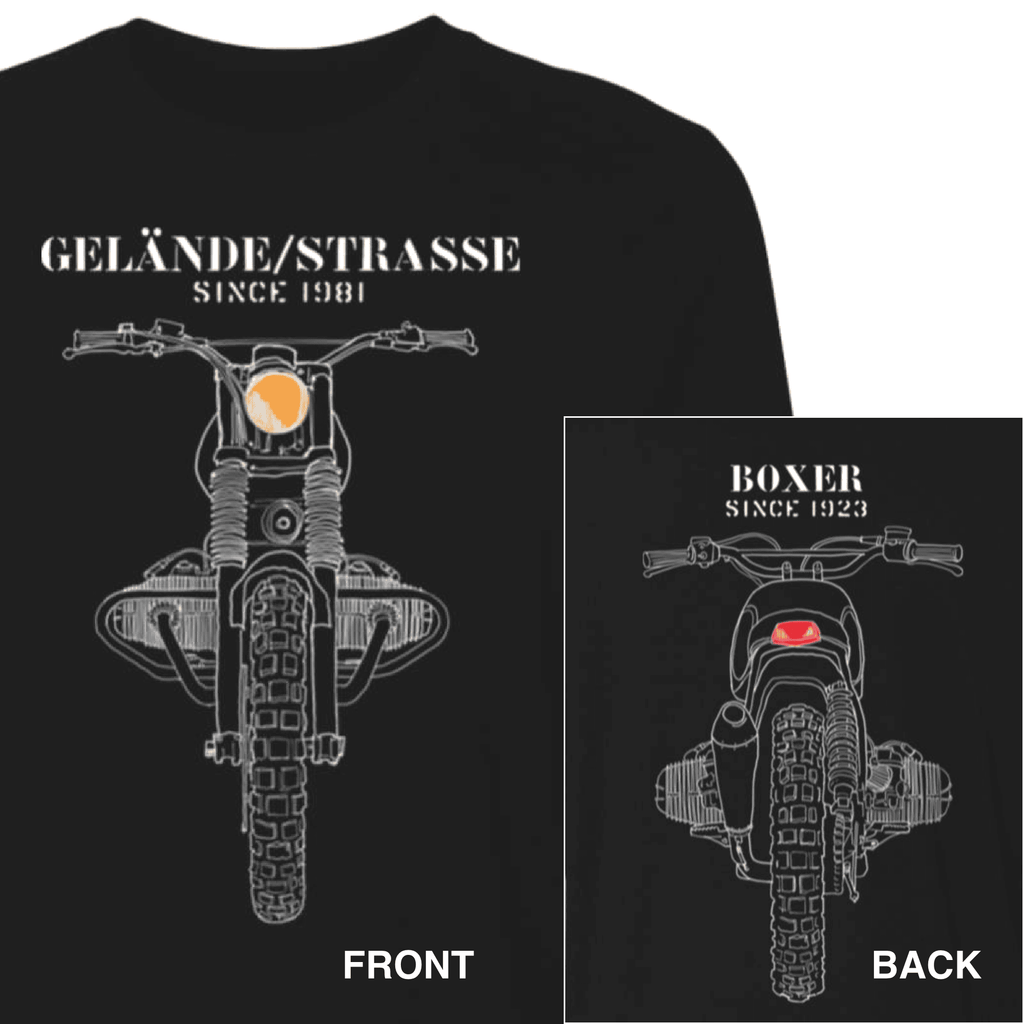 BMW Airhead, Long Sleeve, Classic boxer, Two Designs, 2-sided Print