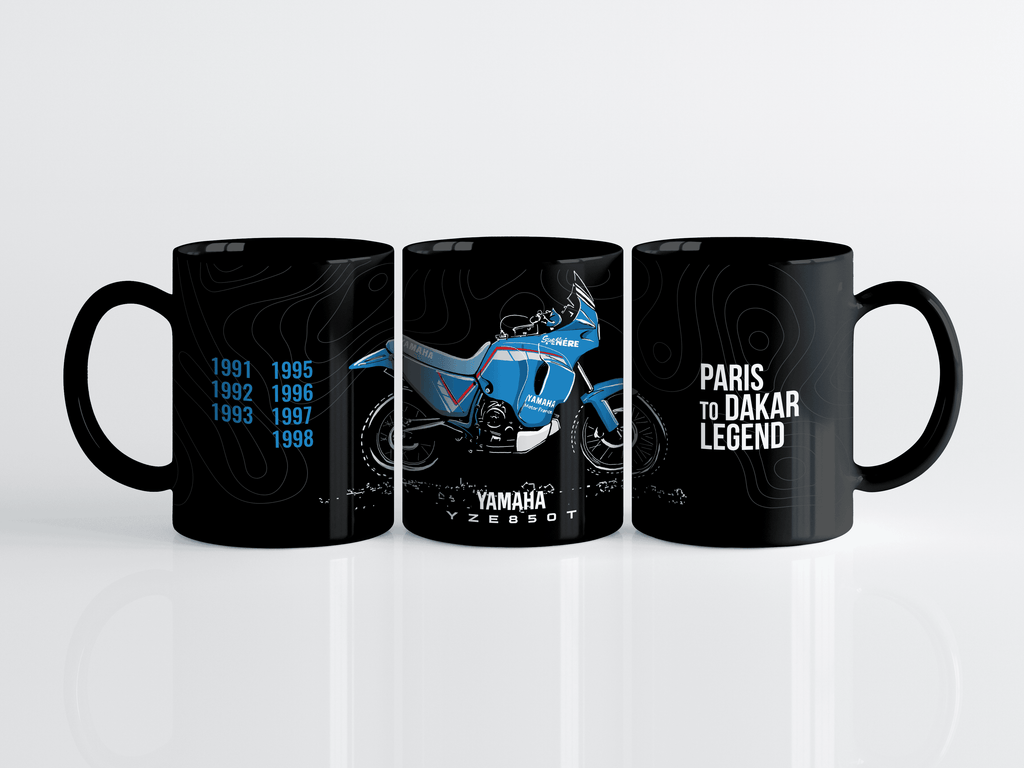 Super Ténéré 850, Vintage Rally bike, Motorcycle Mug, 1990s Moto Legend