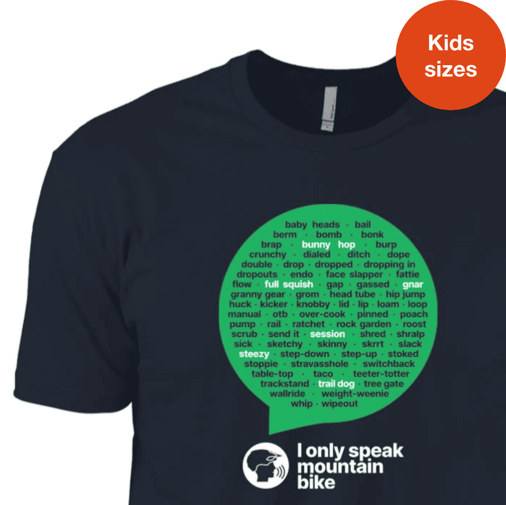 Mountain Bike, Kids T-shirt, MTB slang, dictionary, hand-drawn, Cotton