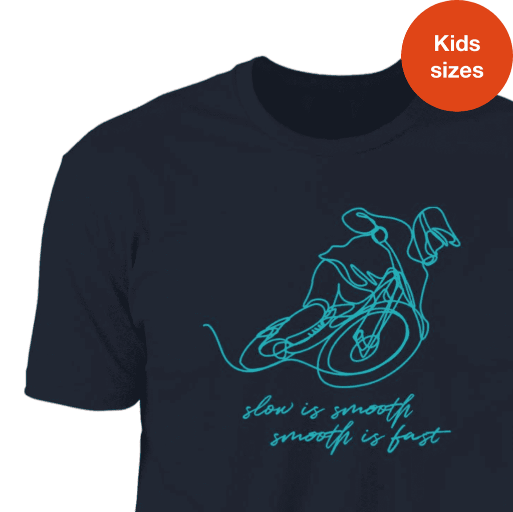 Mountain Bike, Kids T-shirt, One-line art, downhill, MTB racer