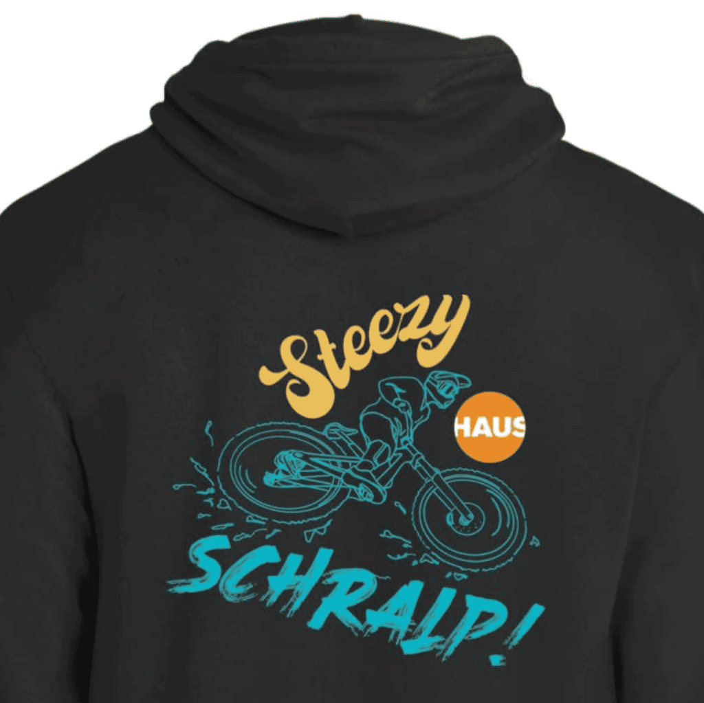 Mountain Bike, Hoodie, Downhill, hand-drawn rider, MTB, smooth cotton