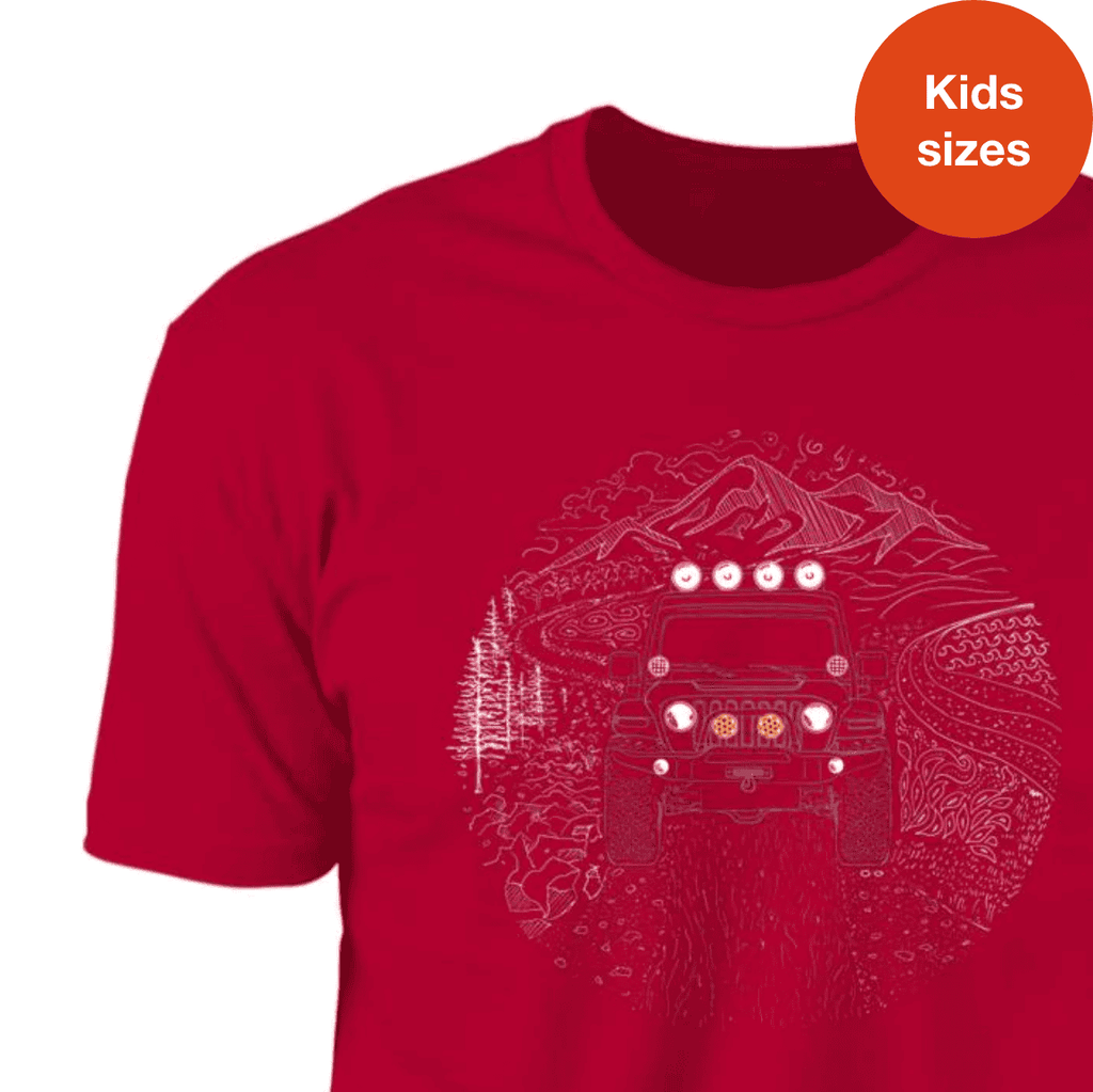 American Off-road, Kids, Adventure T-shirt, Hidden Picture, 4WD