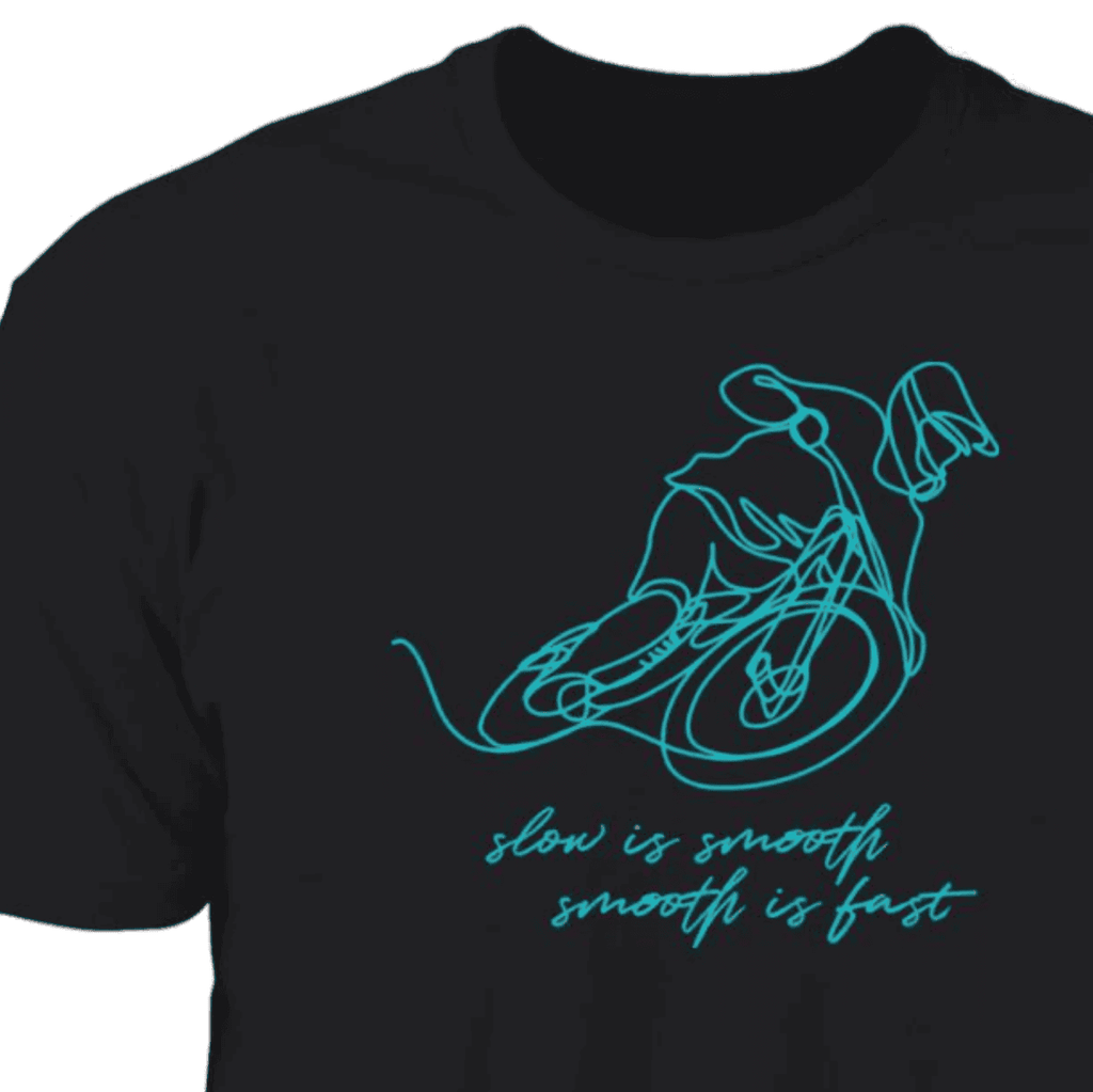 Mountain Bike, T-shirt, One-line art, downhill, MTB racer, All Cotton