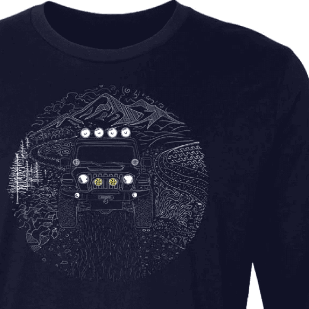 American Off-road, Long Sleeve, Adventure T-shirt, Hidden Picture, 4WD