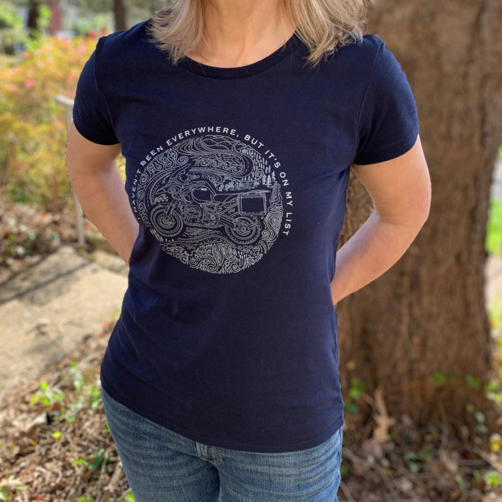 BMW Adventure World, Women, Hidden Picture, Motorcycle T-shirt, Art