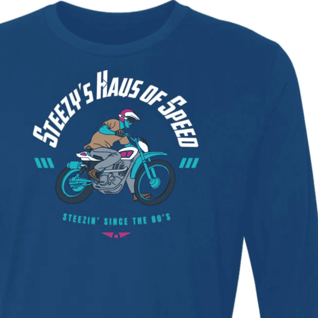 Yamaha, 1980s, Long Sleeve, T-shirt, motorcycle, scrambler, retro colors