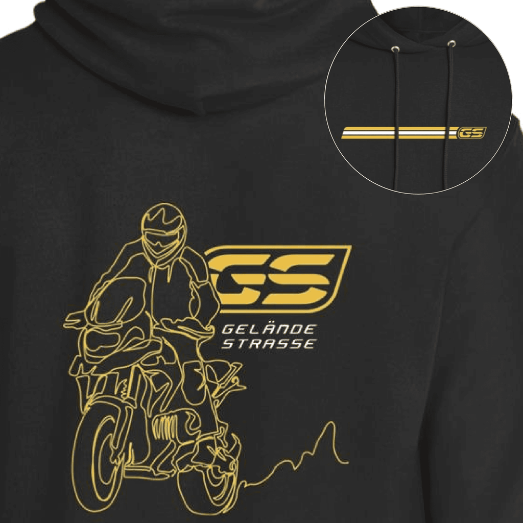 BMW Adventure Rider, Motorcycle Hoodie, One-line Art, 2-Sided Print