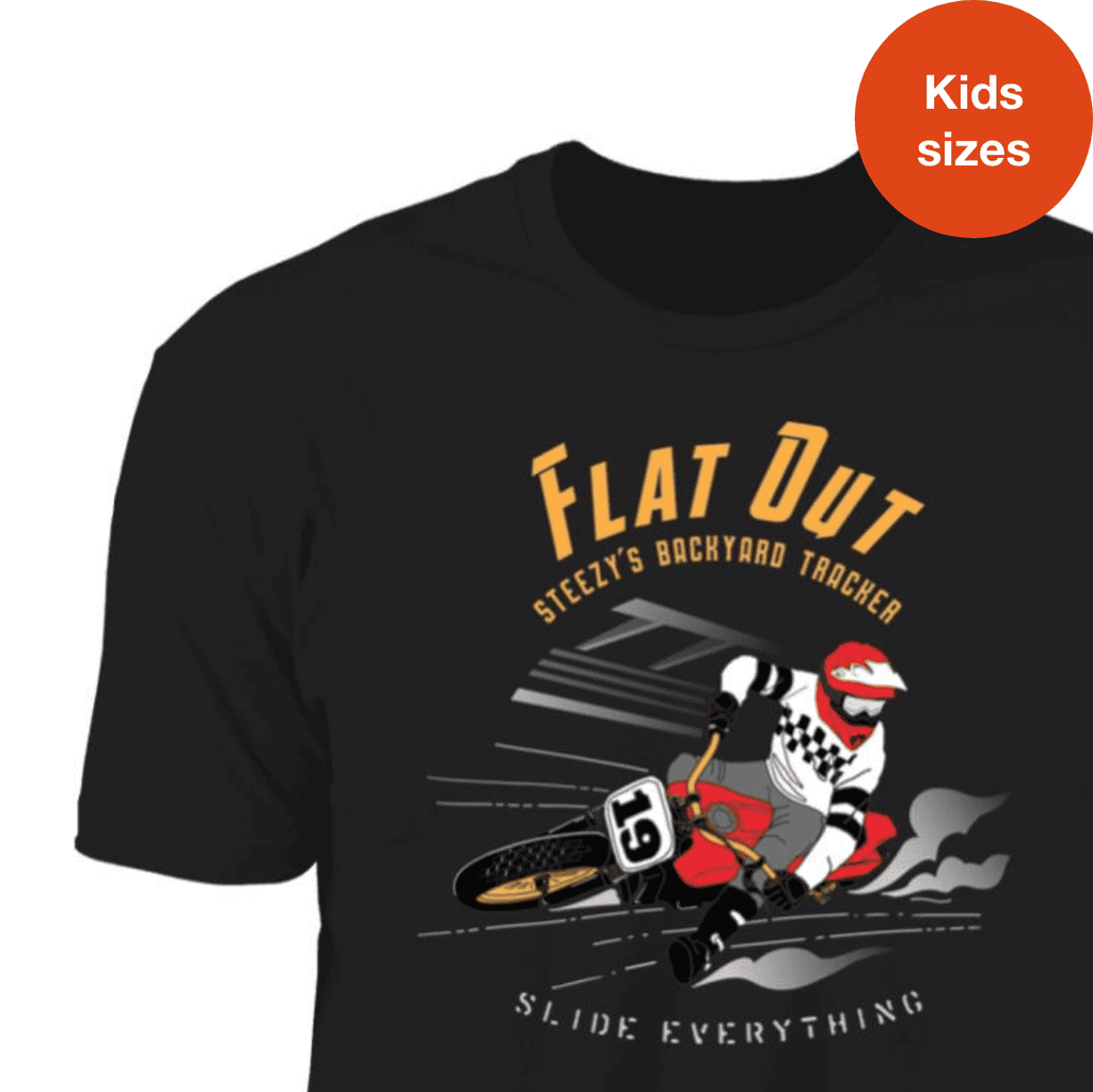 Flat Track, Kids, Motorcycle T-shirt, Scrambler, colorful design