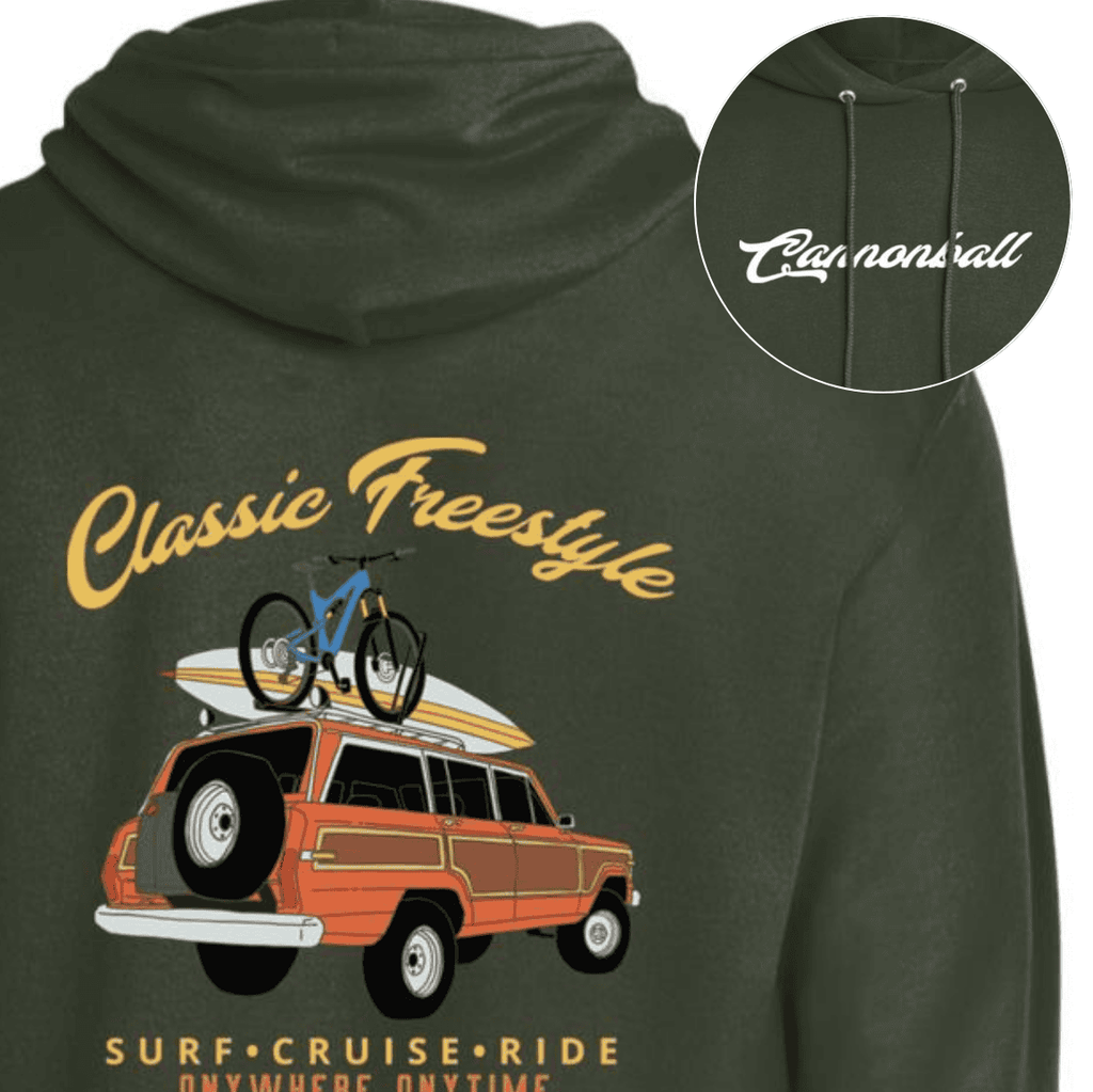 Vintage American woody 4WD, Hoodie, American Off-road,  2-sided Print