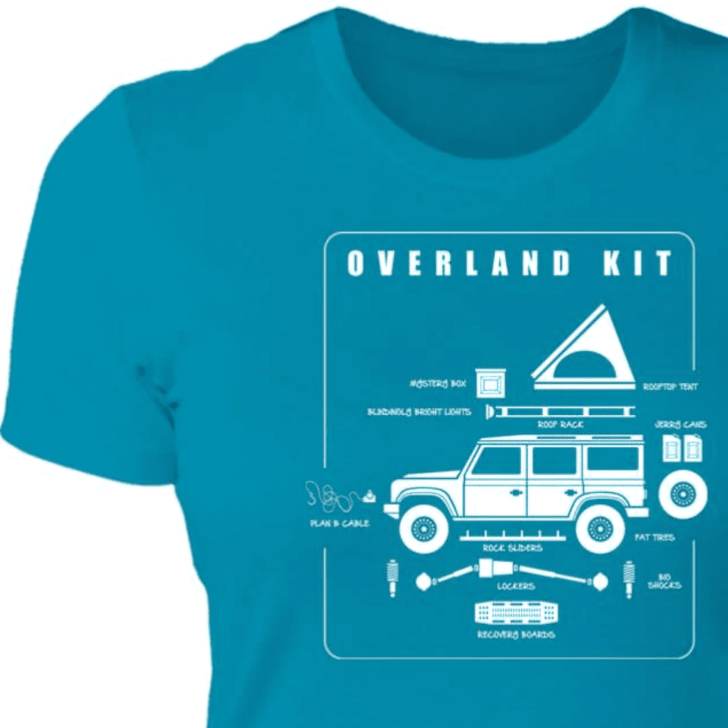 Overland Essentials Kit, Women T-shirt, Icons, Off-road Gear, Camping, 4WD