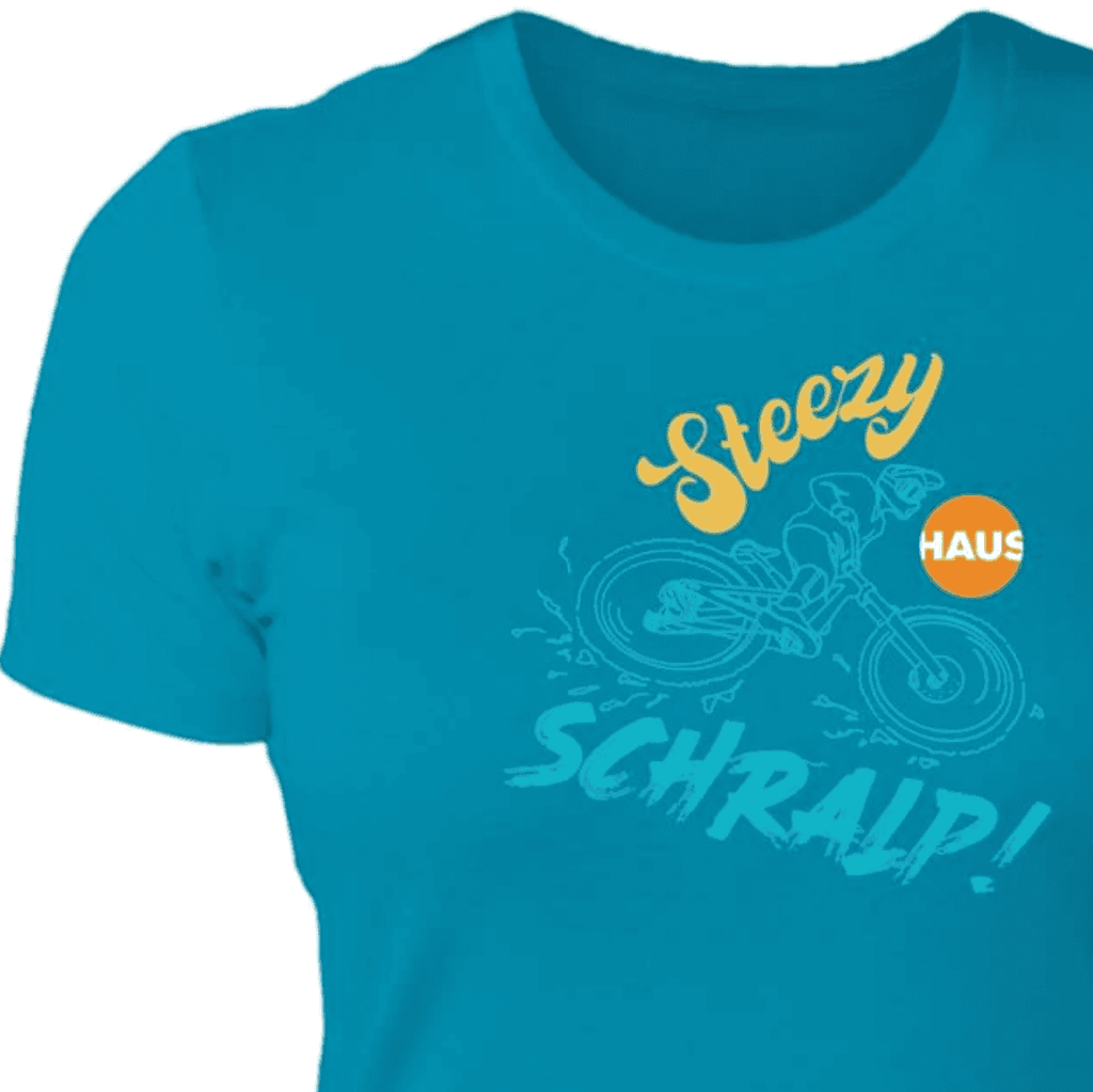 Mountain Bike, Women T-shirt, Downhill, hand-drawn rider, cotton