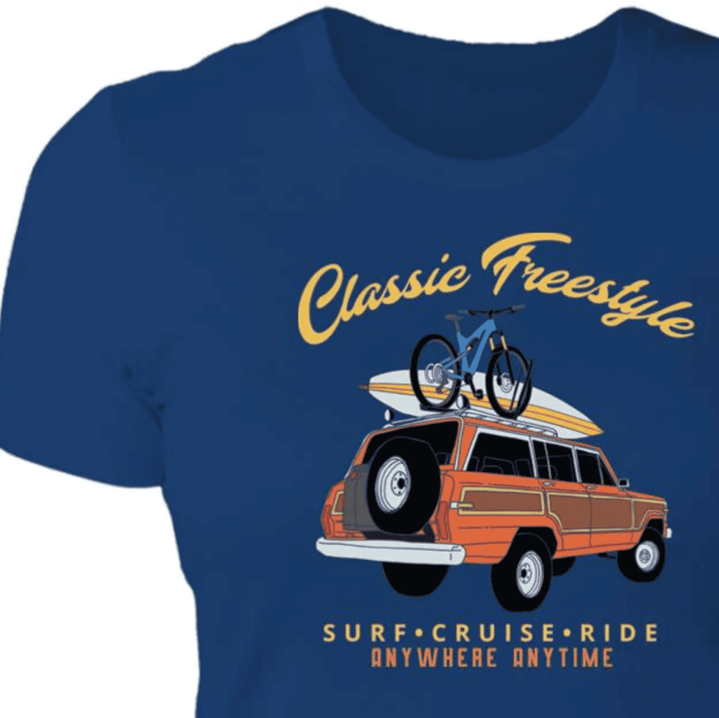 Vintage Woody Wagon, Women T-Shirt, All American Off-road Family Fun