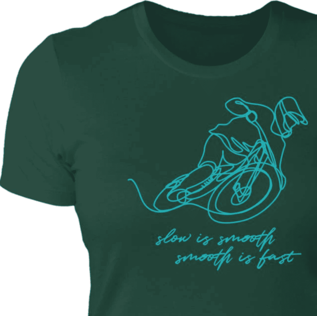 Mountain Bike, Women T-shirt, One-line art, downhill, MTB, Cotton