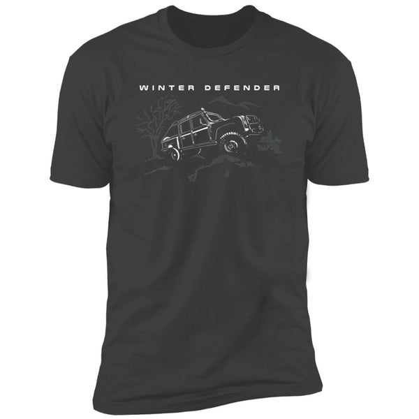 Winter Defender, T-shirt, British 4x4 truck, night adventure, camping