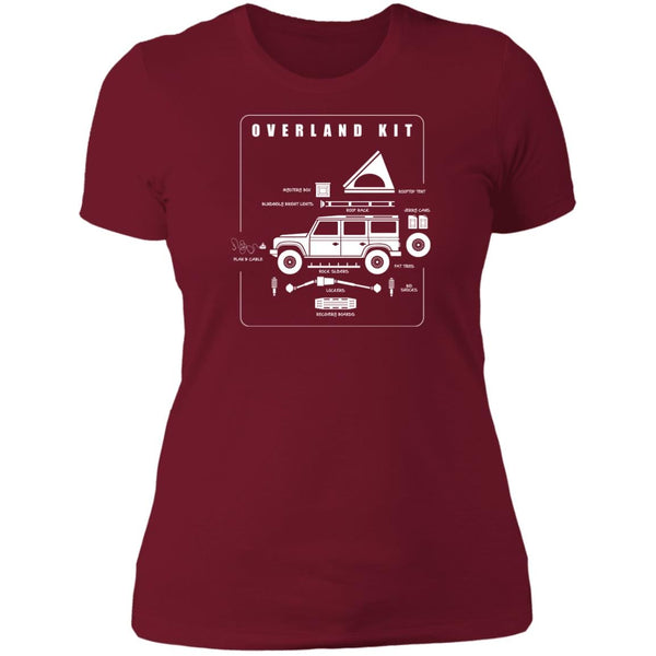 Overland Essentials Kit, Women T-shirt, Icons, Off-road Gear, Camping, 4WD