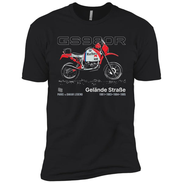 BMW GS980R, Kids Motorcycle T-shirt, Vintage Rally Dirt Bike, Bold Design