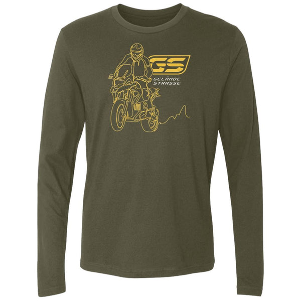 BMW Adventure Bike Rider, Long Sleeve, One-line art, Motorcycle T-shirt
