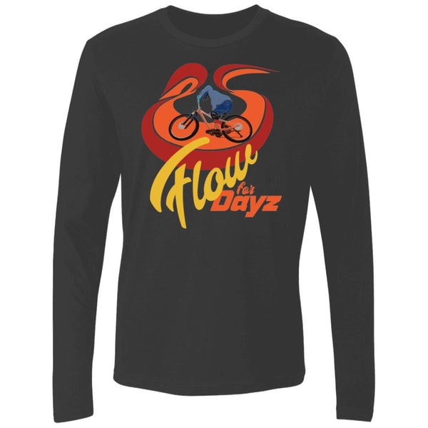 Mountain Bike T-Shirt, Long Sleeve, colorful, Flow, Hand-drawn, Cotton