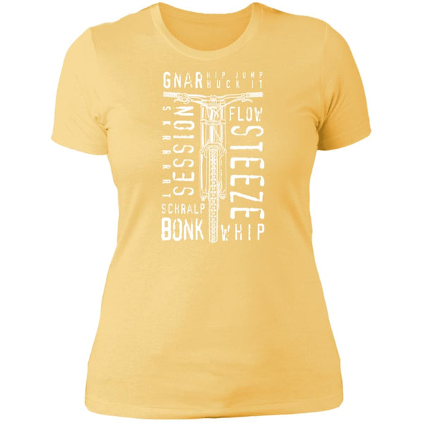 Mountain Bike, Women T-shirt, Downhill, MTB, Front View Art, bold