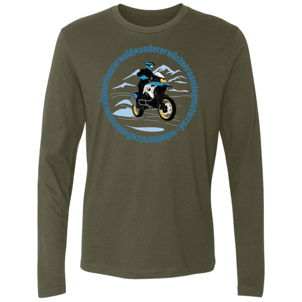BMW GS, Alpine Tourer, Long Sleeve, Adventure Motorcycle T-Shirt