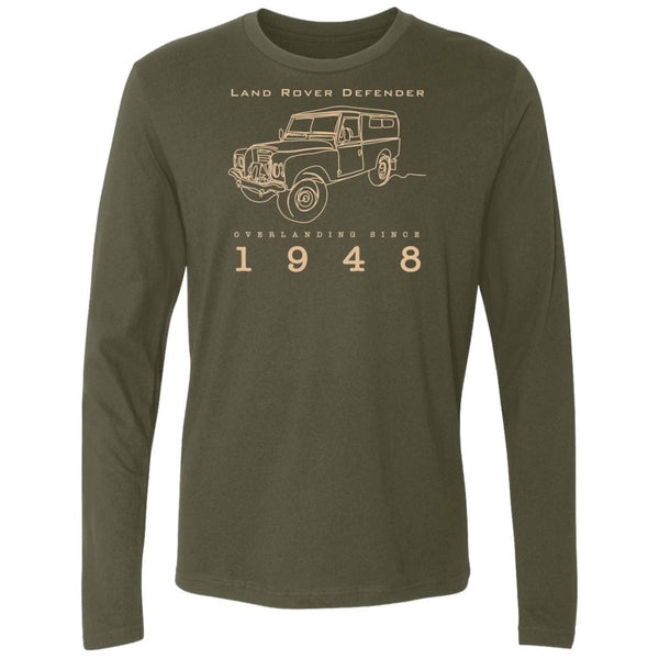 Vintage Defender 3, Long Sleeve, British 4x4 truck, One Line art