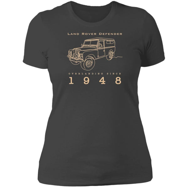 Vintage Defender, Women T-shirt, British Overland, One Line art