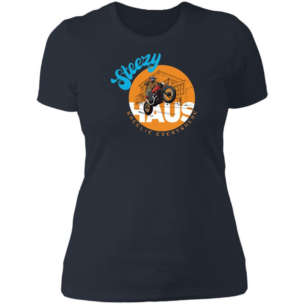 Motorcycle Wheelie, Women T-shirt, Scrambler, Indian FTR, hooligan, cotton