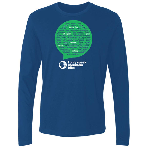 Mountain Bike, Long Sleeve, MTB slang, dictionary, hand-drawn, Cotton