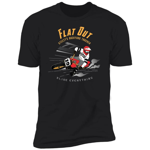 Flat Track, Motorcycle T-shirt, Scrambler, slide everything, bold