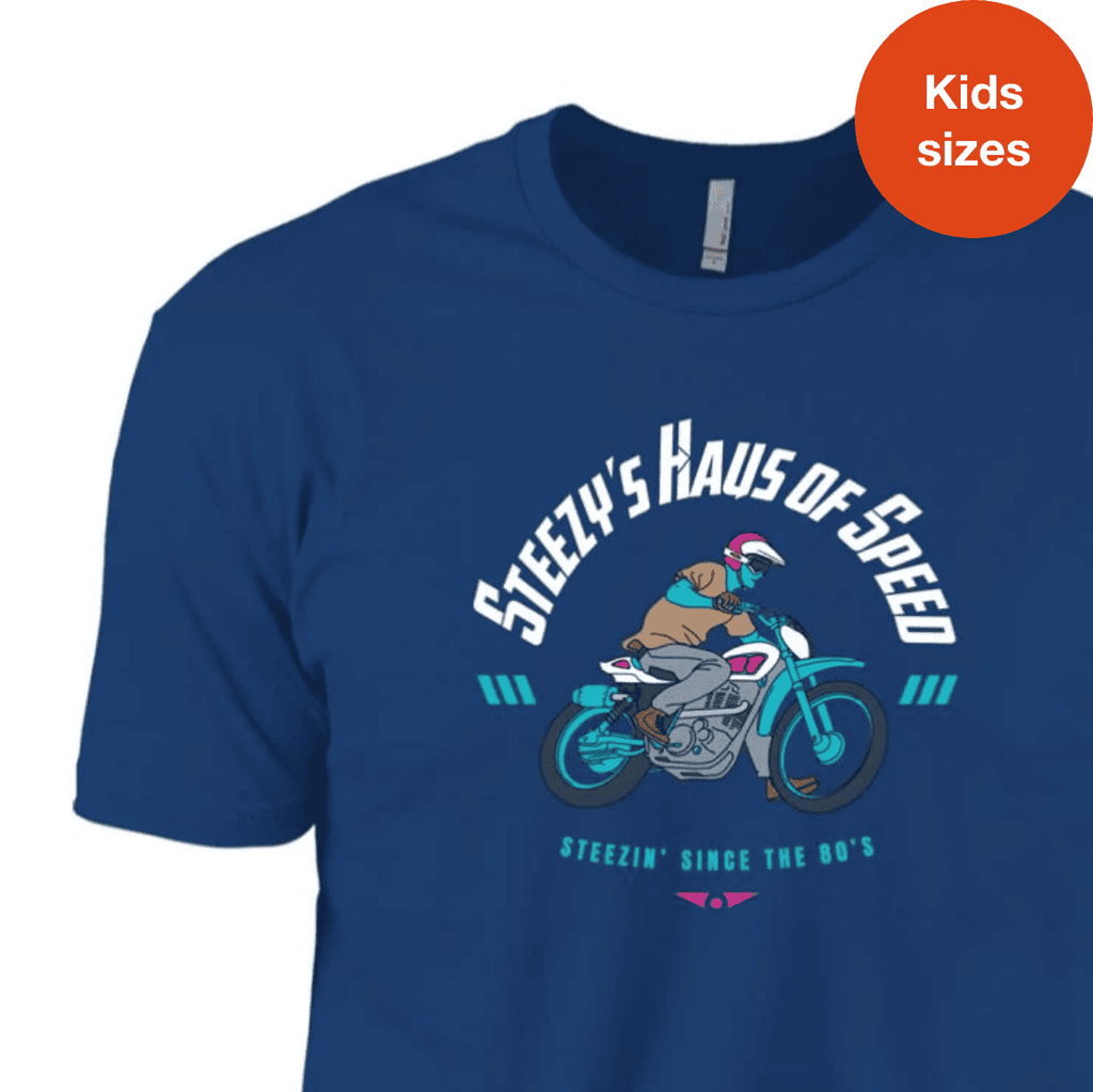 Yamaha, 1980s, Kids T-shirt, motorcycle, scrambler, retro colors, Cotton