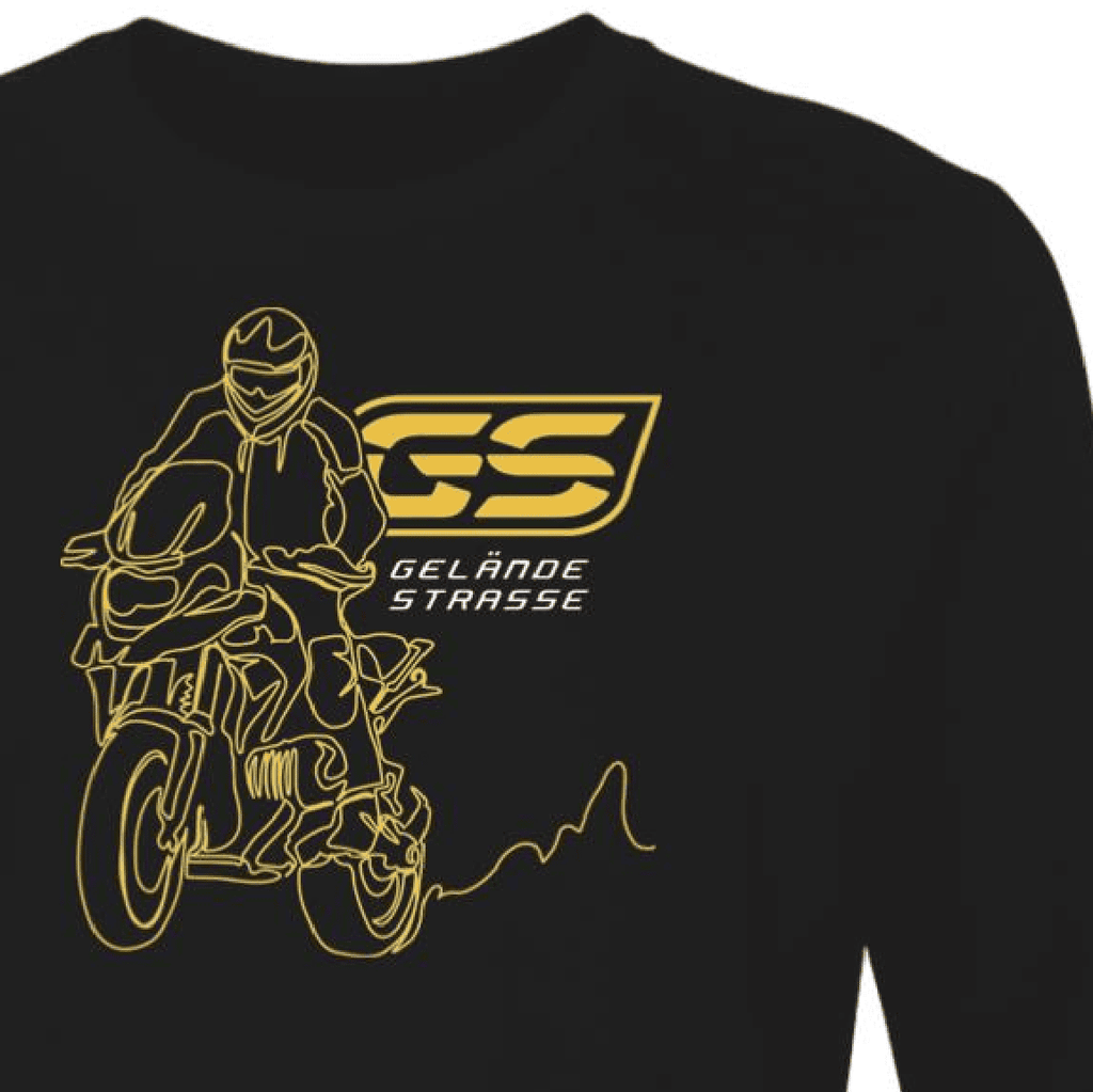 BMW Adventure Bike Rider, Long Sleeve, One-line art, Motorcycle T-shirt