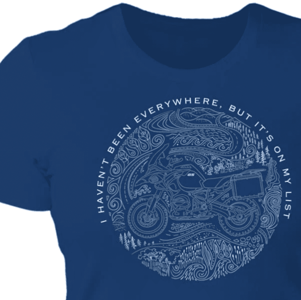 BMW Adventure World, Women, Hidden Picture, Motorcycle T-shirt, Art